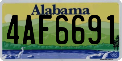 AL license plate 4AF6691