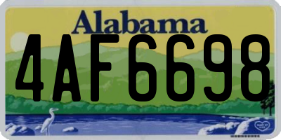 AL license plate 4AF6698