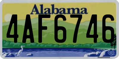 AL license plate 4AF6746