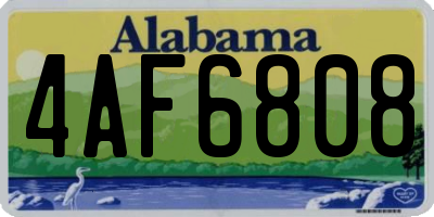 AL license plate 4AF6808