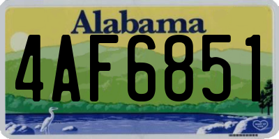 AL license plate 4AF6851