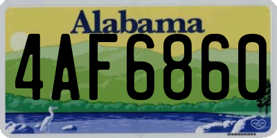 AL license plate 4AF6860