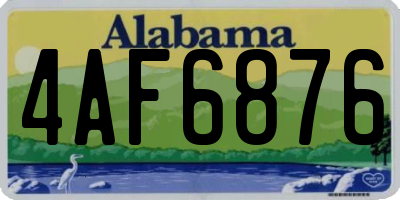 AL license plate 4AF6876