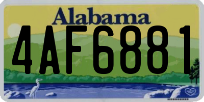 AL license plate 4AF6881