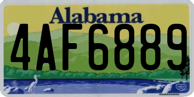 AL license plate 4AF6889