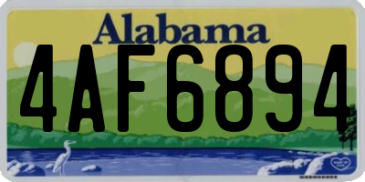 AL license plate 4AF6894