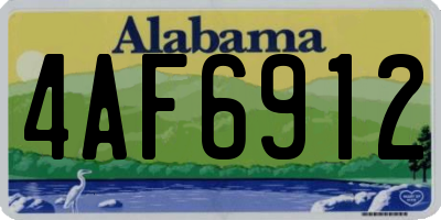 AL license plate 4AF6912