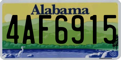 AL license plate 4AF6915