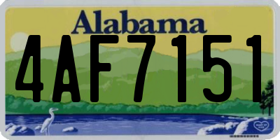 AL license plate 4AF7151