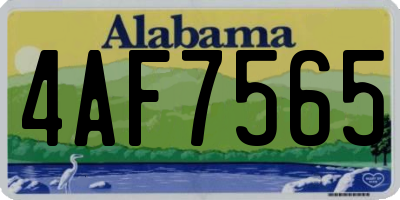 AL license plate 4AF7565