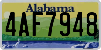 AL license plate 4AF7948