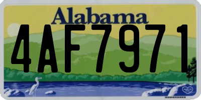 AL license plate 4AF7971