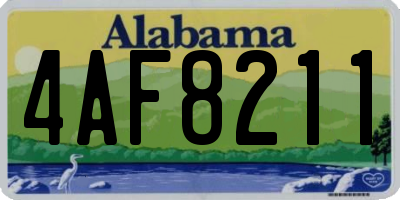 AL license plate 4AF8211