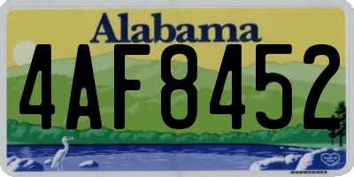 AL license plate 4AF8452