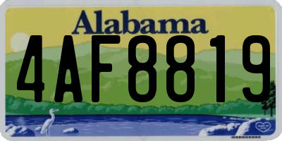 AL license plate 4AF8819