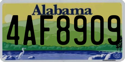 AL license plate 4AF8909