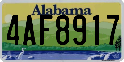 AL license plate 4AF8917
