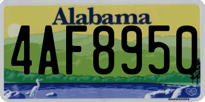 AL license plate 4AF8950