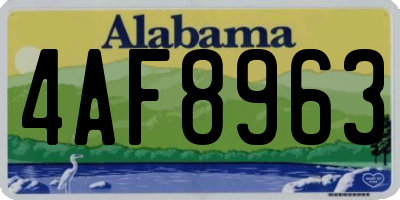 AL license plate 4AF8963