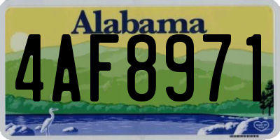 AL license plate 4AF8971