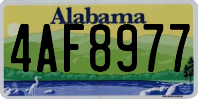 AL license plate 4AF8977