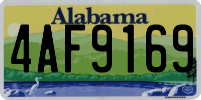 AL license plate 4AF9169