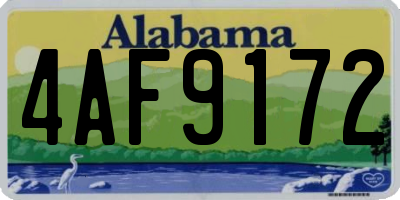 AL license plate 4AF9172