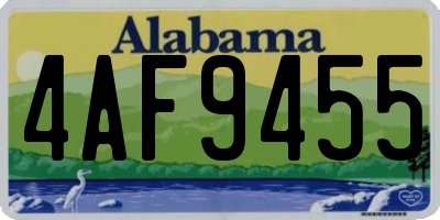 AL license plate 4AF9455