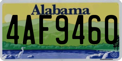 AL license plate 4AF9460