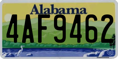 AL license plate 4AF9462