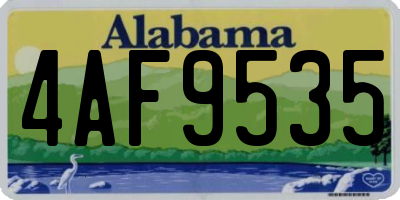 AL license plate 4AF9535