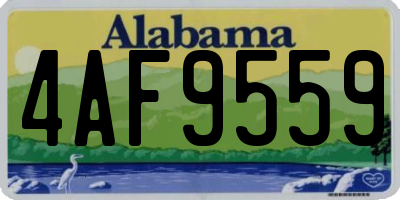 AL license plate 4AF9559