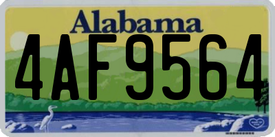 AL license plate 4AF9564