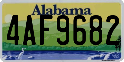 AL license plate 4AF9682