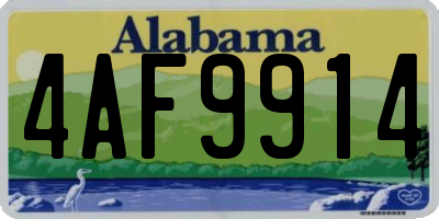 AL license plate 4AF9914