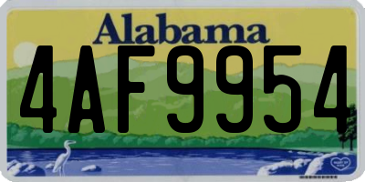 AL license plate 4AF9954
