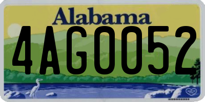 AL license plate 4AG0052