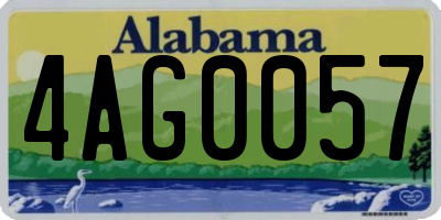 AL license plate 4AG0057