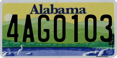 AL license plate 4AG0103