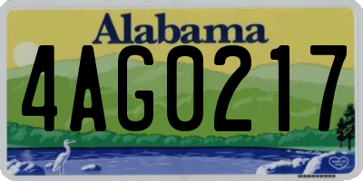 AL license plate 4AG0217