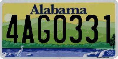 AL license plate 4AG0331