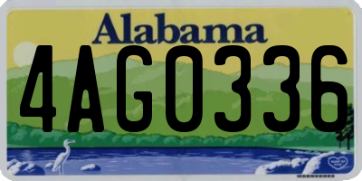 AL license plate 4AG0336