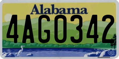 AL license plate 4AG0342