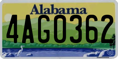 AL license plate 4AG0362