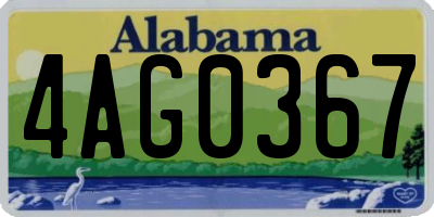 AL license plate 4AG0367