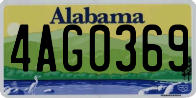 AL license plate 4AG0369