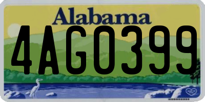 AL license plate 4AG0399