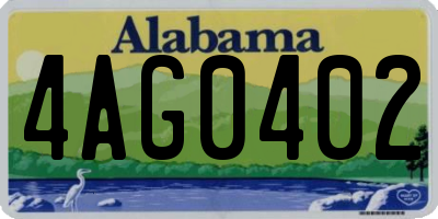 AL license plate 4AG0402