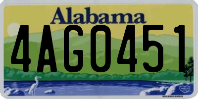 AL license plate 4AG0451