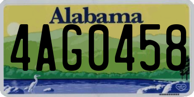 AL license plate 4AG0458